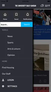 University Daily Kansan screenshot 1