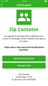 Zip Contatos screenshot 2