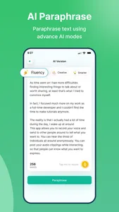 Paraphrase Tool & AI Writer screenshot 1