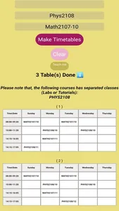 SQU Timetables Maker screenshot 1