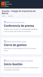 Col. de Arquitectos de Bolivia screenshot 2