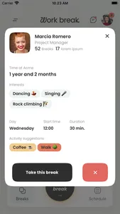 WorkBreak - Connect Colleagues screenshot 2