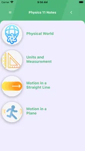 Class 11 Physics Notes & MCQs screenshot 3