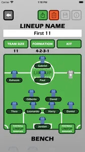 Football Lineup Manager screenshot 1