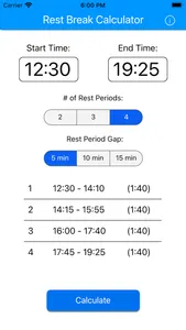 Crew Rest Calculator screenshot 5