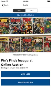 Fins auctions screenshot 1