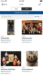 Fins auctions screenshot 2