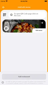 FoodEx - QR code menu screenshot 2