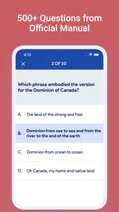 Canadian Citizenship Test Ques screenshot 1