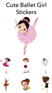 Cute Ballet Girl Stickers screenshot 0