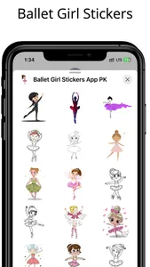 Cute Ballet Girl Stickers screenshot 1