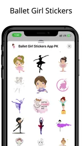 Cute Ballet Girl Stickers screenshot 2