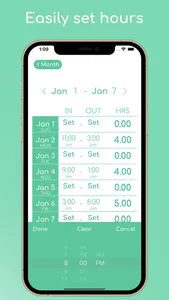 Hourly - Hours Tracker screenshot 0