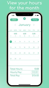 Hourly - Hours Tracker screenshot 1
