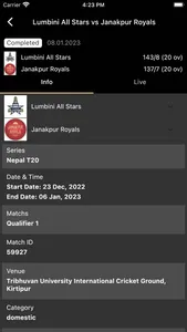 CricHub - Live Cricket screenshot 0