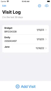 doxe Visit Log screenshot 0