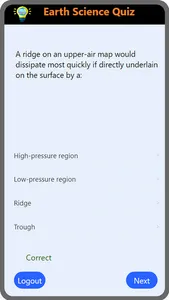 Earth Science Quiz App screenshot 1