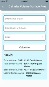 Area & volume calculators screenshot 1