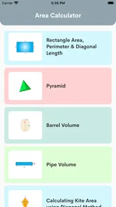 Area & volume calculators screenshot 2