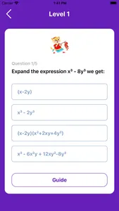 8th grade math learning games screenshot 1