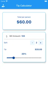 Simple Tip Calculator App screenshot 2