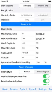 FlyCarpet Psychrometric Chart screenshot 4