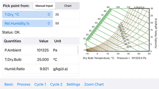 FlyCarpet Psychrometric Chart screenshot 6