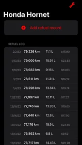 Simple Moto Logbook screenshot 2