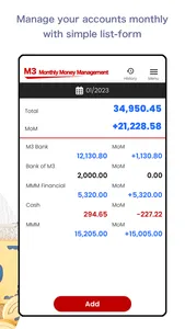 M3-MonthlyMoneyManager- screenshot 1