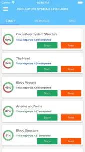 Circulatory System Study Cards screenshot 1