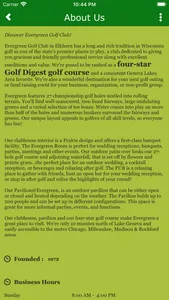 Evergreen Golf Club App screenshot 1