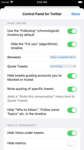 Control Panel for Twitter screenshot 3