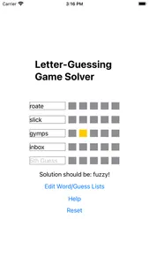 Letter Guessing Game Solver screenshot 0