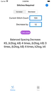 Knitting Stitch Calculator screenshot 1