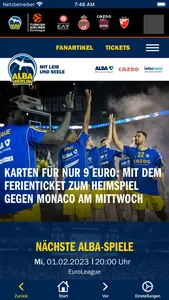 ALBA BERLIN Basketballteam screenshot 1