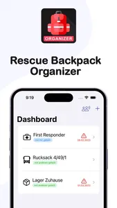 Rescue Backpack Organizer screenshot 0