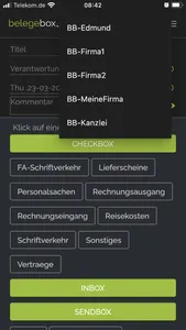 Belegebox screenshot 1