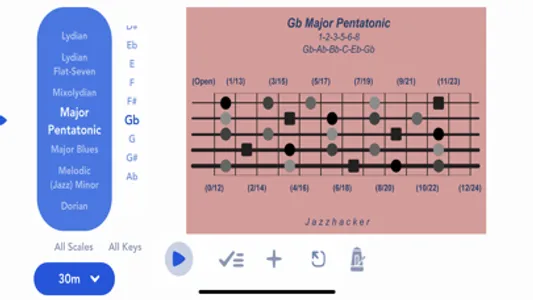 Jazzhacker Scales for 5x Bass screenshot 0