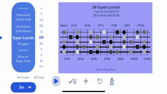 Jazzhacker Scales for 5x Bass screenshot 6