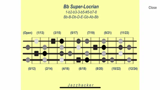 Jazzhacker Scales for 4x Bass screenshot 1