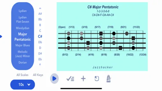 Jazzhacker Scales for 4x Bass screenshot 2