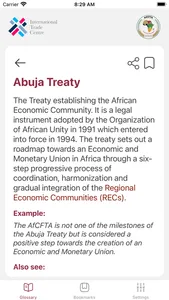 African CFTA Glossary screenshot 1