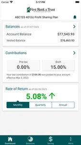 First Bank & Trust Retirement screenshot 2