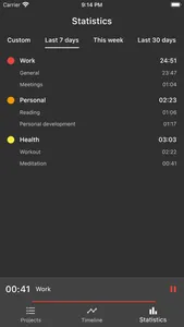 Timesheet - work time tracker screenshot 4