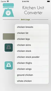 Kitchen Unit Converter screenshot 1