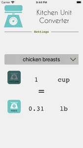 Kitchen Unit Converter screenshot 2