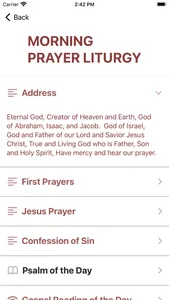 Prayer Liturgy screenshot 1