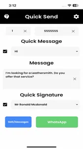 Quick Send for WhatsApp screenshot 1