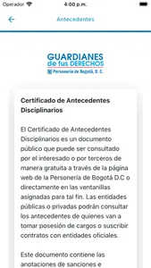 Personería Bogotá Servicios screenshot 1