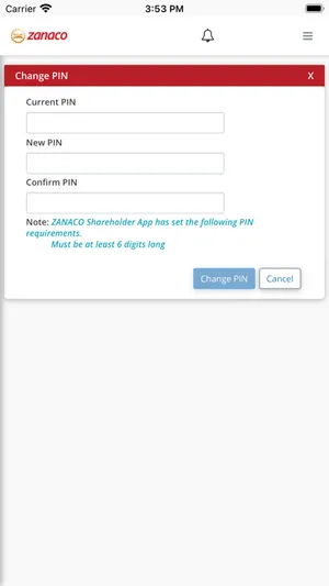 Zanaco shareholder screenshot 8